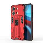 For Redmi Note 13R Pro Supersonic Armor PC Hybrid TPU Phone Case(Red)