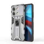 For Redmi Note 13R Pro Supersonic Armor PC Hybrid TPU Phone Case(Grey)