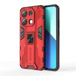 For Redmi Note 13 4G Supersonic Armor PC Hybrid TPU Phone Case(Red)