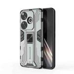 For Xiaomi Redmi Turbo 3 Supersonic Armor PC Hybrid TPU Phone Case(Grey)