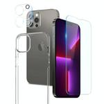 For iPhone 13 Pro Max NORTHJO 3 in 1 TPU Phone Case with Screen Film and Lens Film(Clear)