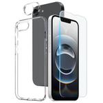 For iPhone 16e NORTHJO 3 in 1 TPU Phone Case with Screen Film and Lens Film(Clear)