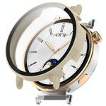 For Huawei Watch GT4 41mm PC+Tempered Glass Integrated Smart Watch Case(Ivory White)