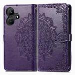 For Infinix Hot 30i Mandala Flower Embossed Leather Phone Case(Purple)