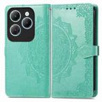 For Infinix Hot 40 4G Mandala Flower Embossed Leather Phone Case(Green)