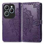 For Infinix Hot 40 4G Mandala Flower Embossed Leather Phone Case(Purple)