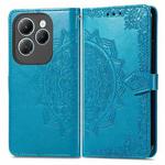 For Infinix Hot 40 Pro 4G Mandala Flower Embossed Leather Phone Case(Blue)