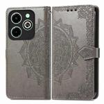 For Infinix Hot 40i Mandala Flower Embossed Leather Phone Case(Grey)