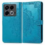 For Infinix Note 40 Mandala Flower Embossed Leather Phone Case(Blue)