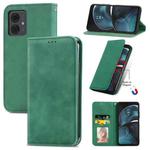 For Motorola Moto G14 Retro Skin Feel Magnetic Flip Leather Phone Case(Green)