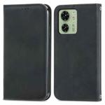 For Motorola Moto  Edge 40 Retro Skin Feel Magnetic Flip Leather Phone Case(Black)