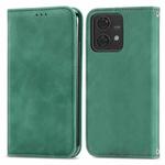 For Motorola Moto Edge 40 Neo Retro Skin Feel Magnetic Flip Leather Phone Case(Green)