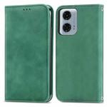 For Motorola Moto G24 Power Retro Skin Feel Magnetic Flip Leather Phone Case(Green)