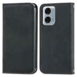 For Motorola Moto G24 Power Retro Skin Feel Magnetic Flip Leather Phone Case(Black)