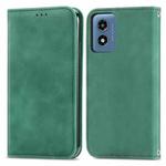 For Motorola Moto G Play 2024 Retro Skin Feel Magnetic Flip Leather Phone Case(Green)