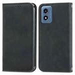 For Motorola Moto G Play 2024 Retro Skin Feel Magnetic Flip Leather Phone Case(Black)