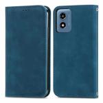 For Motorola Moto G Play 2024 Retro Skin Feel Magnetic Flip Leather Phone Case(Blue)
