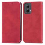 For Motorola Moto G Power 5G 2024 Retro Skin Feel Magnetic Flip Leather Phone Case(Red)