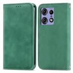 For Motorola Edge 50 Retro Skin Feel Magnetic Flip Leather Phone Case(Green)