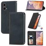 For Motorola  Moto G45 Retro Skin Feel Magnetic Flip Leather Phone Case(Black)