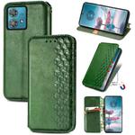 For Motorola Edge 40 Neo Cubic Grid Pressed Magnetic Leather Phone Case(Green)