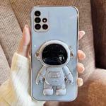For Samsung Galaxy M51 Electroplating Astronaut Holder Phone Case(Blue)
