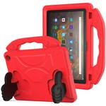 For Amazon Kindle Fire HD10 2021 Thumb Bracket EVA Shockproof Tablet Case(Red)