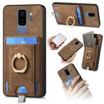 For Samsung Galaxy S9+ Retro Splitable Magnetic Card Bag Leather Phone Case(Brown)