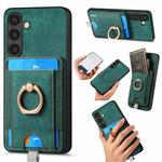 For Samsung Galaxy A54 5G Retro Splitable Magnetic Card Bag Leather Phone Case(Green)