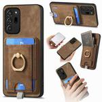 For Samsung Galaxy Note20 Ultra Retro Splitable Magnetic Card Bag Leather Phone Case(Brown)