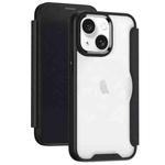 For iPhone 15 Plus RFID Blocking Adsorption Flip Leather Phone Case(Black)