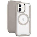 For iPhone 11 MagSafe RFID Blocking Adsorption Flip Leather Phone Case(Khaki)