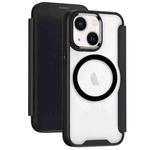 For iPhone 14 Plus MagSafe RFID Blocking Adsorption Flip Leather Phone Case(Black)