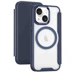 For iPhone 15 MagSafe RFID Blocking Adsorption Flip Leather Phone Case(Purple)