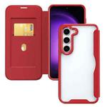 For Samsung Galaxy S23 5G RFID Blocking Adsorption Flip Leather Phone Case(Red)