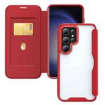 For Samsung Galaxy S24 Ultra 5G RFID Blocking Adsorption Flip Leather Phone Case(Red)