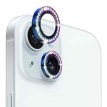 For iPhone 15 / 15 Plus NORTHJO Camera Lens Protector Tempered Glass Metal Rhinestone Ring Film(Colorful)