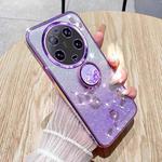 For Xiaomi 13 Ultra Gradient Glitter Immortal Flower Ring All-inclusive Phone Case(Purple)