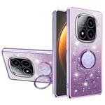 For Xiaomi Redmi Note 14 Pro+ 5G Gradient Glitter Immortal Flower Ring All-inclusive Phone Case(Purple)