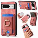 For Google Pixel 6 Retro Splitable Magnetic Card Bag Leather Phone Case(Pink)