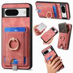 For Google Pixel 8 Retro Splitable Magnetic Card Bag Leather Phone Case(Pink)