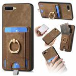 For OPPO A 7/ A12 Retro Splitable Magnetic Card Bag Leather Phone Case(Brown)