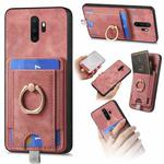 For OPPO A9 2020 / A5 2020 Retro Splitable Magnetic Card Bag Leather Phone Case(Pink)