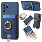 For OPPO Reno6 Z Retro Splitable Magnetic Card Bag Leather Phone Case(Blue)