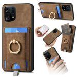 For OPPO Find X5 Retro Splitable Magnetic Card Bag Leather Phone Case(Brown)