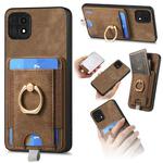 For OPPO A72 5G Retro Splitable Magnetic Card Bag Leather Phone Case(Brown)