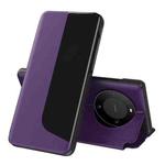 For Huawei Mate 60 Pro Attraction Flip Holder Leather Phone Case(Purple)