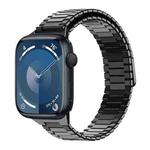 For Apple Watch Series 9 41mm Bamboo Magnetic Stainless Steel Metal Watch Strap(Black)