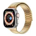 For Apple Watch Ultra 49mm  Bamboo Magnetic Stainless Steel Metal Watch Strap(Gold)