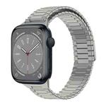 For Apple Watch Series 8 45mm Bamboo Magnetic Stainless Steel Metal Watch Strap(Titanium Color)